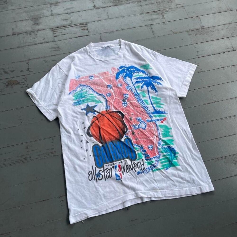 Vintage Swingster NBA All Star Weekend Basketball Graphic Tee Shirt